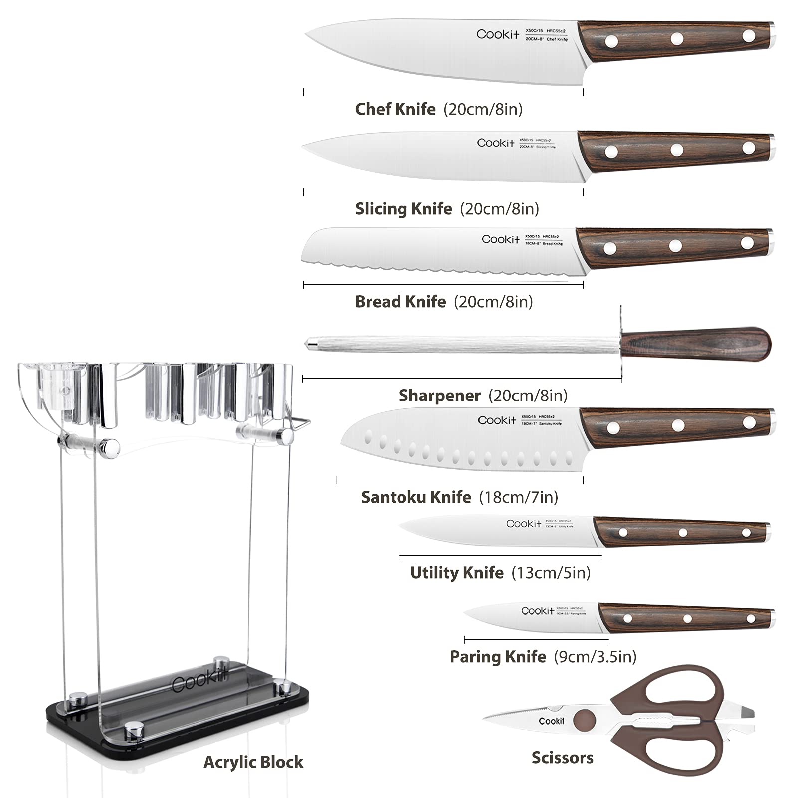 9-Piece Kitchen Knife Set