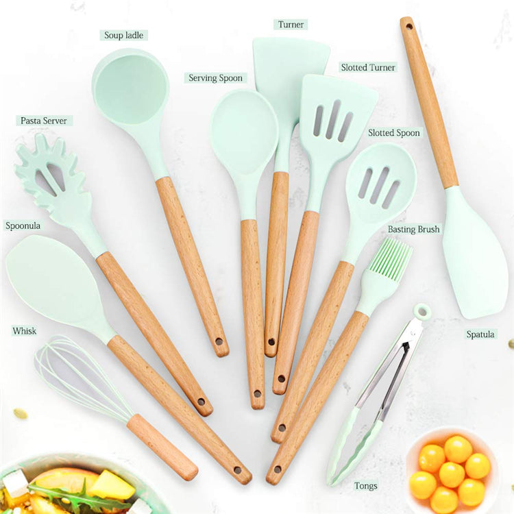 Silicone 11Pcs Kitchen Cooking Utensil Set